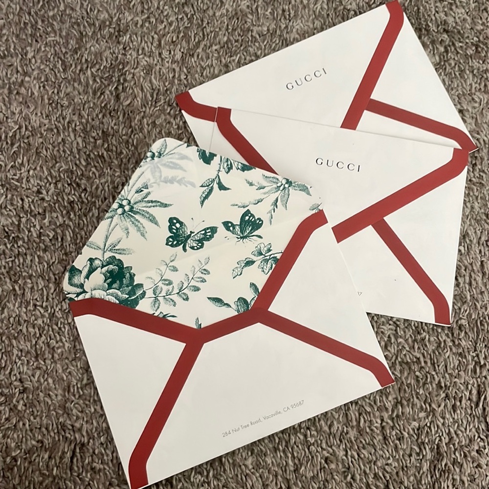 Gucci flora collection Stationary envelopes Set of #3
